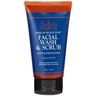 Shea Moisture Shave African Black Soap Facial Wash And Scrub 118 ml